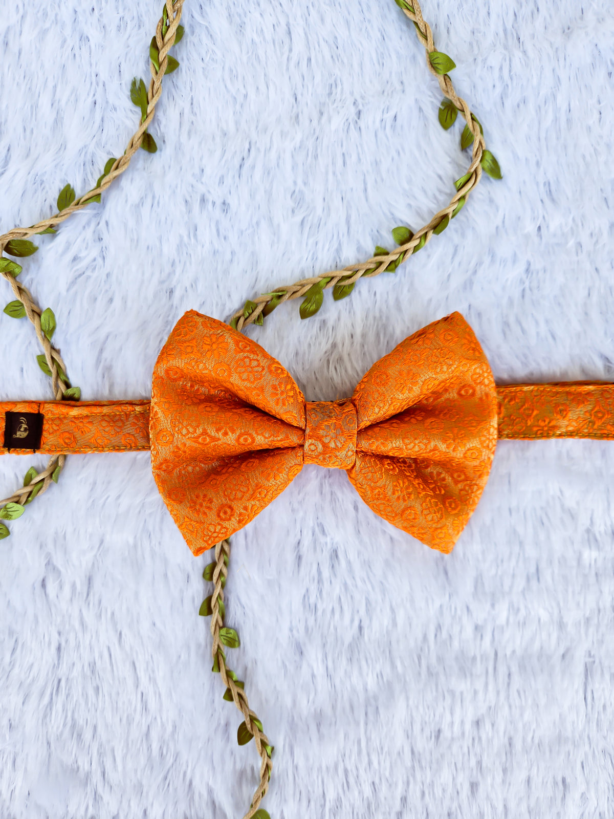 Saffron Sunset Brocade Bowtie
