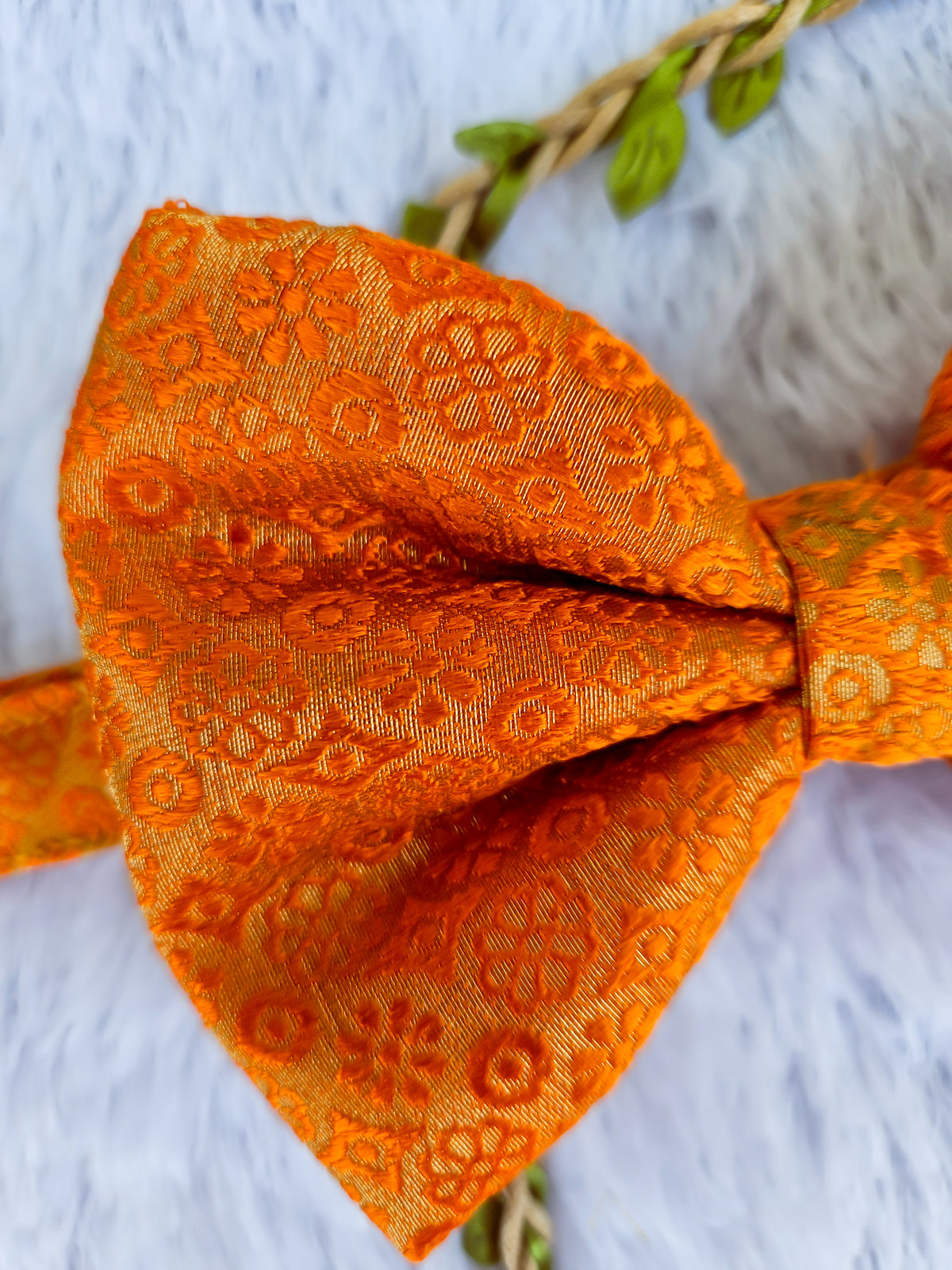 Saffron Sunset Brocade Bowtie