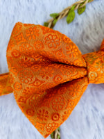 Saffron Sunset Brocade Bowtie
