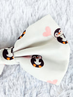 Penguin Hearts Bow
