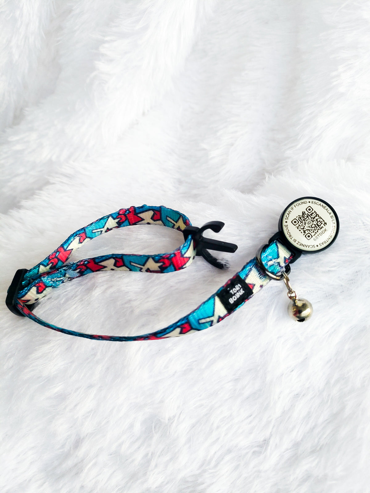 Tori Boink® QR Tag Cat Collar Print