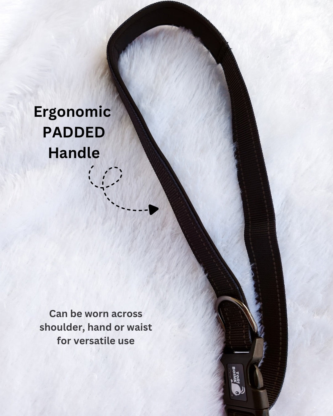 Tori Boink® 6 In 1 Multi-Purpose No-Pull Leash Black