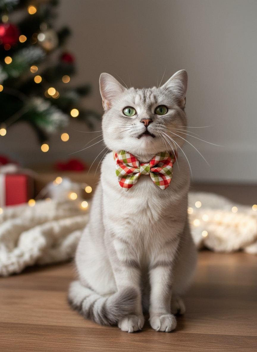 Gingerbread Check Bowtie