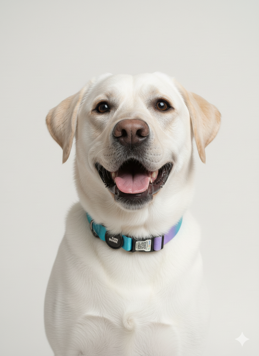 Tori Boink® Smart QR Collar – Blue-Pink Gradient