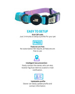 Tori Boink® Smart QR Collar – Blue-Pink Gradient