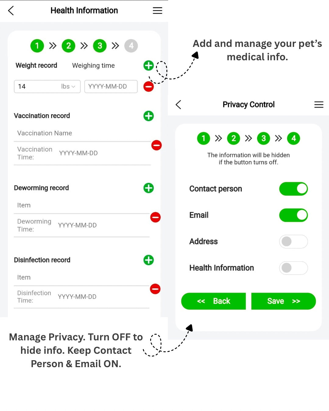 Tori Boink® Smart QR Collar – Blue-Pink Gradient