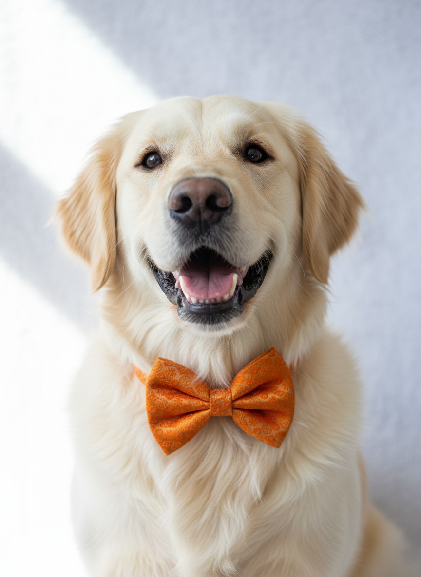 Saffron Sunset Brocade Bowtie