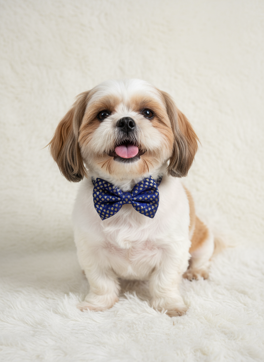 Regal Royal Blue Brocade Bowtie